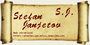 Stefan Janjetov vizit kartica